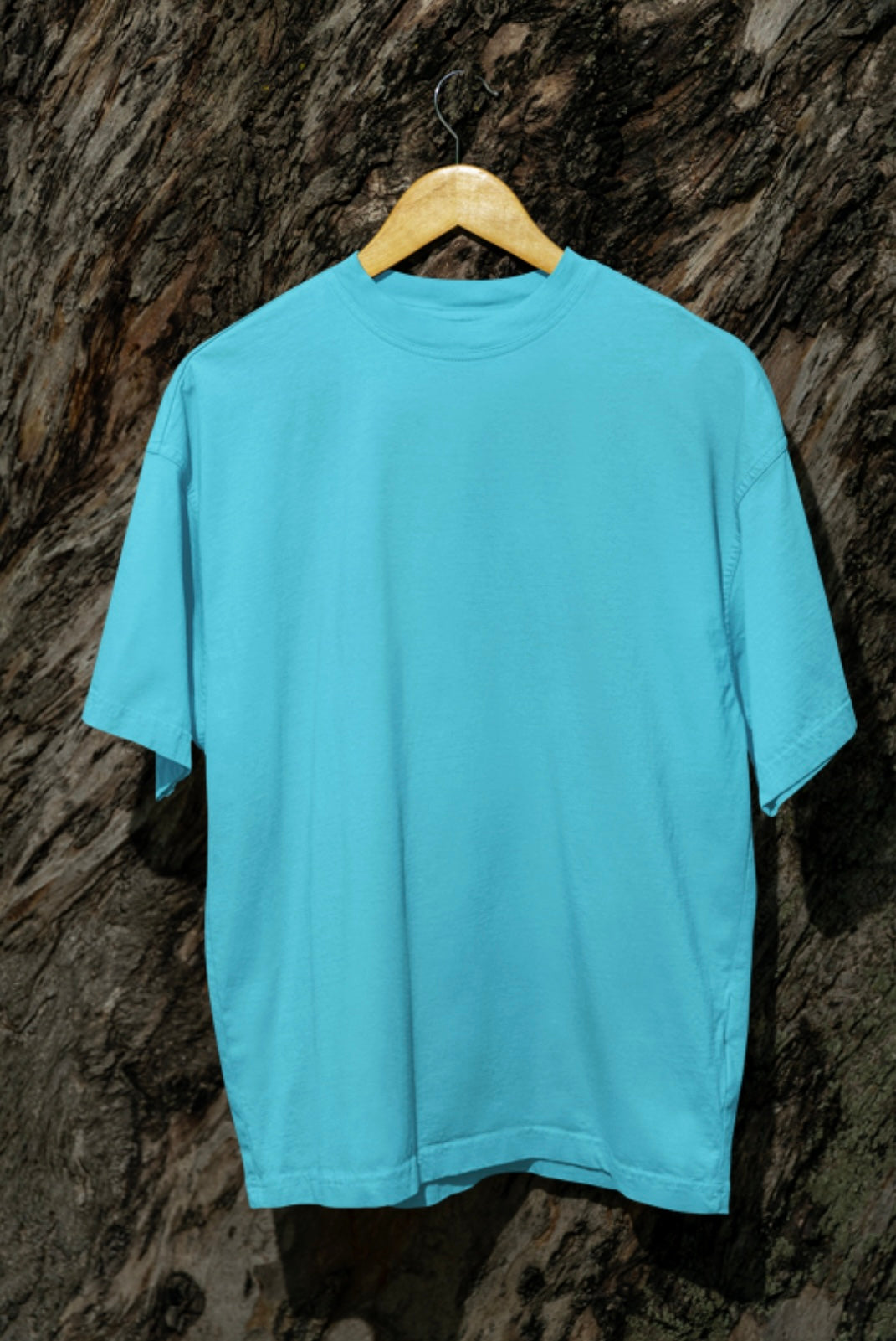 Blue color solid Five sleeve tees